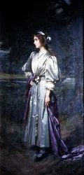 Portret van Mary Logsdail, de dochter van de kunstenaar