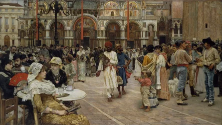 Het Piazza di San Marco, Venetië, 1883