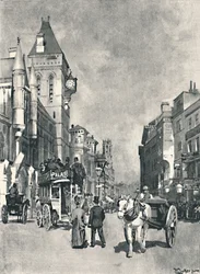 Fleet Street, met de rechtbanken