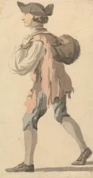 Man die een Bundel op zijn Rug Draagt