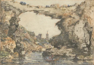 Rotsbrug bij de Scuola di Virgilio