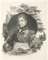 Luitenant-generaal Lord Hill KB, gravure Brown, uitgegeven door Kinnersley, 1815