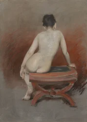 Rug van een naaktfiguur
