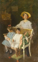 Portretgroep (Dorothy, Helen en Bob), ca. 1904 (olie op doek)