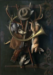 Na de jacht (3e versie) 1884 (olieverf op doek)
