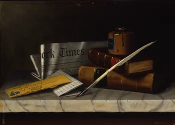 Stilleven met brief aan Mr. Clarke, 1879