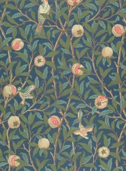 Behangontwerp „Vogel en granaatappel”, gedrukt door John Henry Dearle (1860-1932), 1926