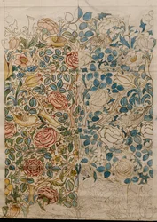 Roos, ontwerp voor chintz