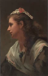 Zijn Eerste Model-Miss Russell, ca. 1873