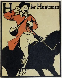 H is voor Jager, illustratie uit 