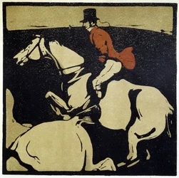 Paardrijden: Man te paard