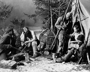 Leven van de Trapper in Canada (foto door Nottman, ca. 1890)