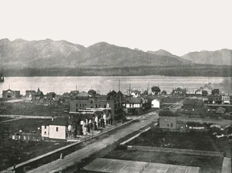 De haven, Vancouver, Canada, 1895
