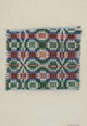 Handgeweven Sprei, ca. 1937