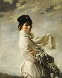 In Dublin Bay: Portret van de Vrouw van de Kunstenaar, 1909