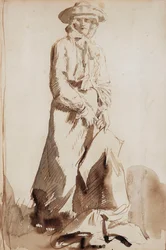 Portret van Grace, de vrouw van de kunstenaar