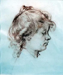 Portret van Ida Nettleship, vrouw van Augustus John