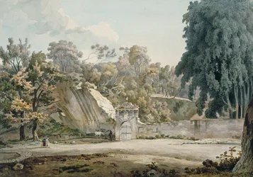 Parkpoort en fontein