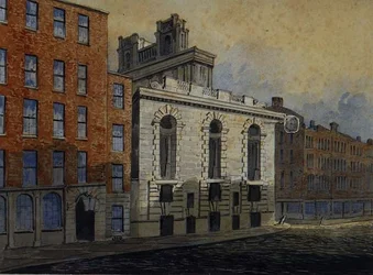 Lombard Street South, met St. Mary Woolnoth, c.1815