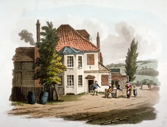 The Farthing Pie House Inn aan St Marylebone New Road, Londen, ca. 1810