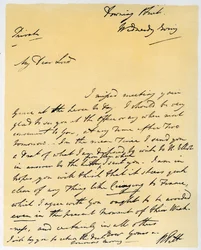 Brief van William Pitt de Jongere, oktober 1790