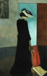 Interieur (Dame met een hoed)