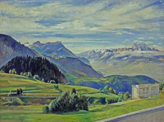 Le Dent du Midi vanuit Leysin, Zwitserland