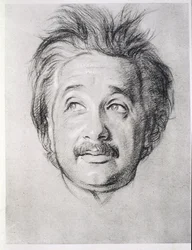 Portret van Albert Einstein (1879-1955)