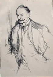 Portret van Thomas Hardy (1840-1928) uit de serie 