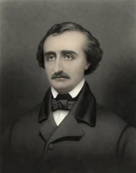 Portret van Edgar Allan Poe (1809-1849), Amerikaanse schrijver.