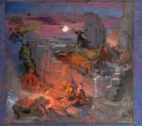 Studie voor Highland Raiders, ca. 1918