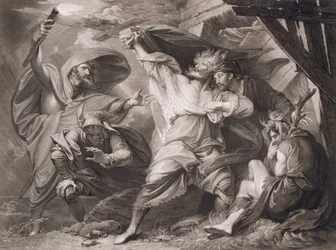 Off, off, you lendings-Come unbutton here Shakespeare, King Lear, Act 3, Scene 4