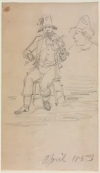 De vioolspelende bedelaar, 1853