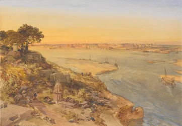 Allahabad, vanaf de Rechteroever van de Jumna