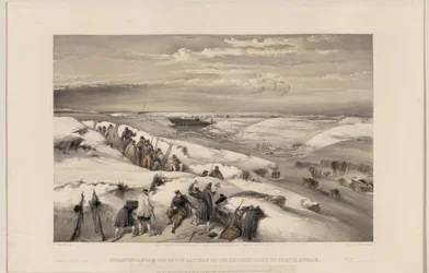 Sebastopol vanaf de 26 kanonnen batterij, 1855