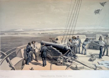 Uitzicht op Sebastopol vanaf de zee, 1855