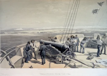 Uitzicht op Sebastopol vanaf de zee, 1855