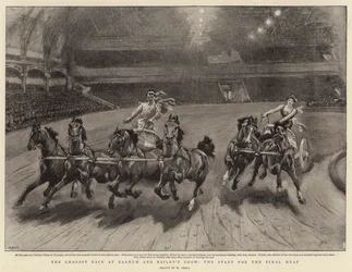 De wagenrace bij Barnum en Bailey