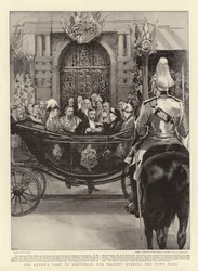 Het Bezoek van de Koningin aan Sheffield, Hare Majesteit Opent het Stadhuis