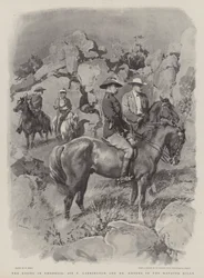 De opstand in Rhodesië, Sir F Carrington en Mr Rhodes in de Matoppo-heuvels