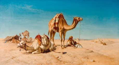Een pauze in de woestijn, 1867