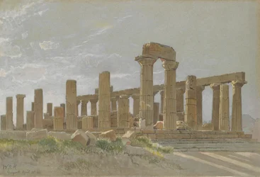 Girgenti De Tempel van Juno Lacinia in Agrigentum