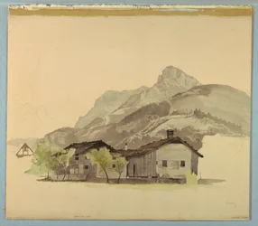Studie van Landschap, Brunnen, Zwitserland