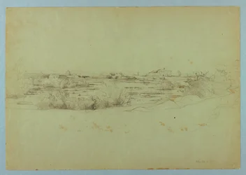 Studie van Landschap, Ostia, Italië