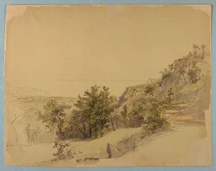 Studie van landschap, Sorrento, Italië