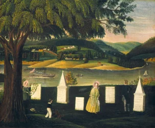 Familiebegraafplaats, ca.1840 (olieverf op doek)