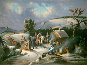Washington bij Valley Forge, midden 19e eeuw (olieverf op doek)