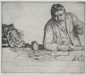 Zelfportret - "De etser"