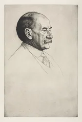 Thomas Hardy, naar rechts kijkend, 1910