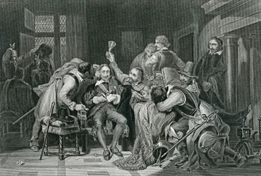 Koning Karel de 1e in de wachtkamer